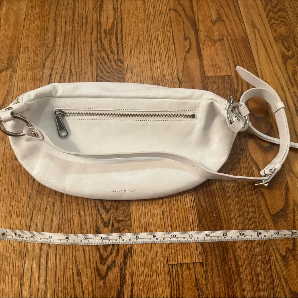 Rebecca Minkoff White Leather Belt Bag Crossbody - Picture 3 of 12